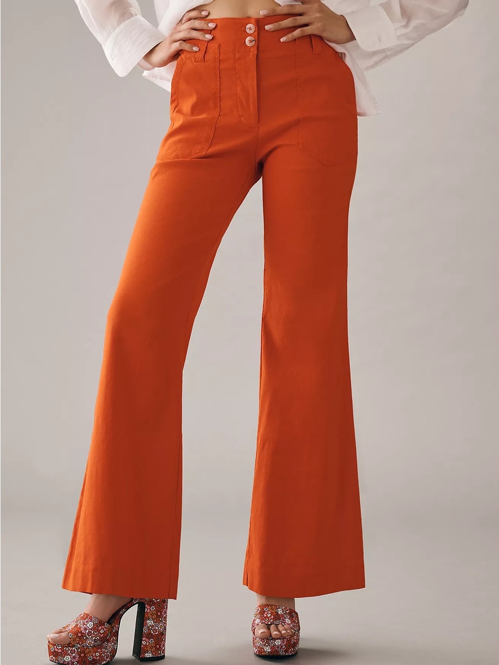 Anthropologie Naomi Wide-Leg Flare Pants by Maeve - Size 0 - NWOT